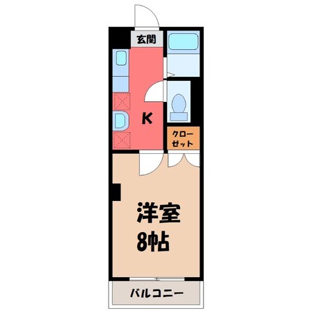 東武宇都宮駅 徒歩8分 3階の物件間取画像